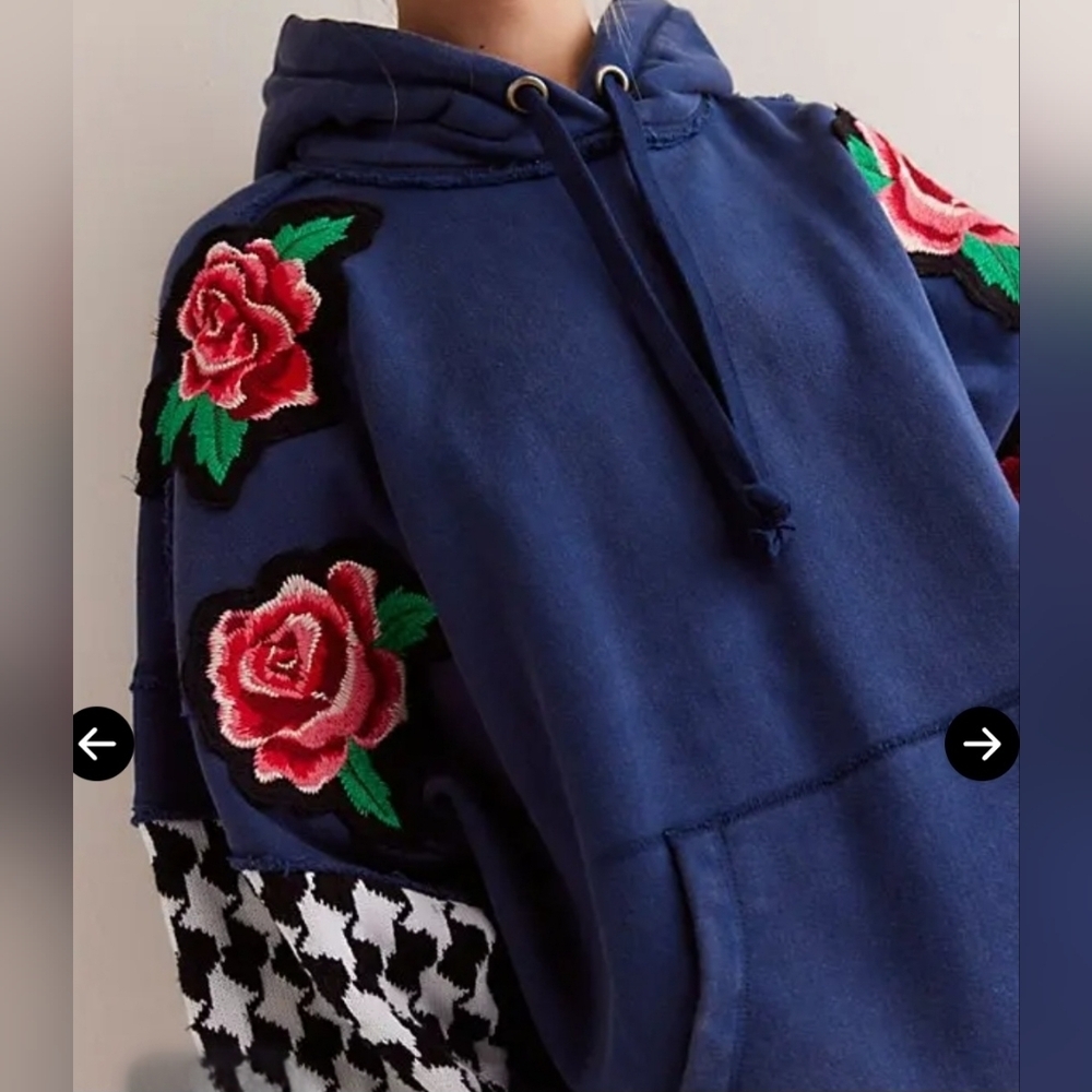 We The Free, Rose Funk Hoodie, Navy Combo, Size Small, MSRP$248 - Picture 3 of 9